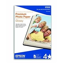 Epson Premium 4 x 6 Inch Glossy Photo Paper- 40 Count (S041808)