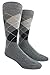 Men's Designer Argyle Cotton Crew Socks (2 Pairs)