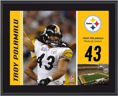 Mounted Memories Pittsburgh Steelers Troy Polamalu 10.5 x 13 Sublimated Plaque