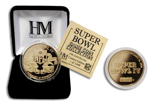24KT Gold Super Bowl IV Flip coin