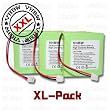 VORTEILSPACK 3x Akku NI-MH 600mAh 2.4V passend f�r MEDION MD81877 / MD82877 / MD82771 etc. ersetzt 5M702BMX / GP0827 / GP0845