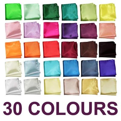 New Plain Satin Handkerchief / Pocket Square