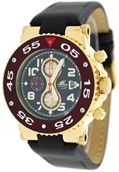 Adee Kaye #AK8026-MG Men's Gold Tone Sports Chronograph Watch