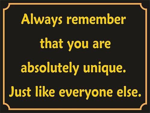 ACRYLIC FRIDGE MAGNET 4056 ALWAYS REMEMBER THAT YOU ARE ABSOLUTELY UNIQUE- FRIDGE MAGNET