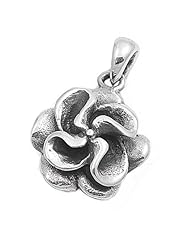 Sterling Silver Fine Carnation Flower Pendant