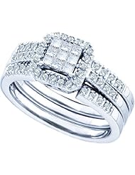 0.42CTW ROUND PRINCESS DIAMOND LADIES INVISIBLE RING