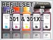 Tinte Refill Set Nachf�lltinte Refillset Druckertinte HP DESKJET 1050 2050 2050s 3050 HP301 HP301XL 301