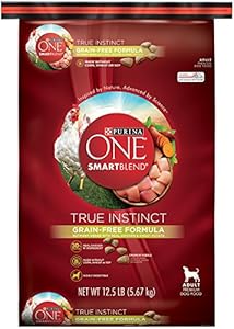 Purina ONE SmartBlend Dry Dog Food, True Instinct, Grain Fee Formula with Chicken & Sweet Potato, 12.5-Pound Bag, Pack of 1