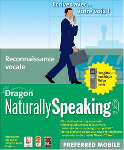 Dragon NaturallySpeaking Mobile V9 - USB ( Preferred + Enregistreur num�rique)
