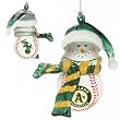 Oakland Athletics MLB Striped Acrylic Snowman Ornament (3")