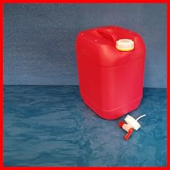 30 Liter rot Kanister mit Hahn, DIN 61