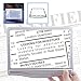 3X Large Ultra Bright LED Page Magnifier with 12 Anti-Glare Dimmable LEDs (Provide More Evenly Lit Viewing Area & Relieve Eye Strain)-Ideal for Reading Small Prints & Low Vision