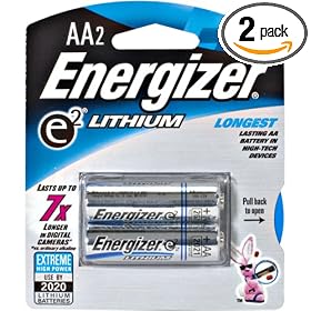 Energizer L91BP-2 AA Lithium e2 Batteries (2-Pack)