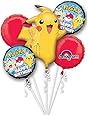 Pokemon Pikachu and Friends Birthday 5 Mylar Balloons Bouquet ~ Party Supplies