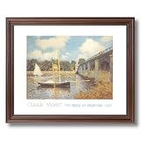 Claude Monet Lake Bridge and Sailboats Landscape Picture Framed Art Print by 