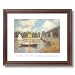 Claude Monet Lake Bridge & Sailboats Landscape Picture Framed Art Print