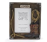 Cowboy Boots Hand Painted Resin Picture Frame with Acetate Window