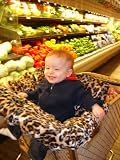 MyFancyCover Leopard Velour Brown Baby shopping cart cover