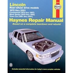Lincoln Rear-Wheel Drive, 1970-2001 (Haynes Manuals)