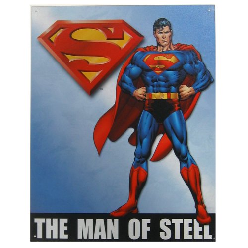 DC COMICS TIN SIGN SUPERMAN MAN OF STEEL