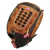 Rawlings Adult Black/Tan All-Leather Glove - LH