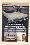 1970 Dodge Monaco Luxury Ride is Standard Equipment Airplane Print Ad (Memorabilia) (57051)