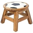 Hand-carved & Painted 'Soccer Ball' Children's Sitting Stool