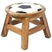 Hand-carved & Painted 'Soccer Ball' Children's Sitting Stool