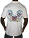 CHRISTIAN AUDIGIER Ed Hardy Mens Short Sleeve Skull Polo Shirt Top White Size M