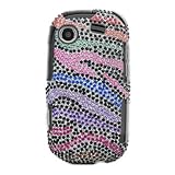 Hard Snap-on Shield With COLOR ZEBRA Bling Bling Diamonds Desing Faceplate  ....