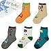 KF Baby Toddler Boy Soft Cotton Socks Value Pack, 5 pairs, Babies to Toddlers