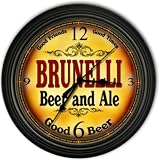 Brunelli 's Beer and Ale Black Cascading Pub Style Wall Clock by ZuWEE