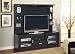 Contemporary Black Finish Plasma TV Entertainment Center