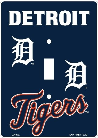 Detroit Tigers MBL Aluminum Novelty Single Light Switch Cover Plate