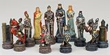 DELUXE MEDIEVAL TIMES CHESS SET - KINGS, QUEENS, KNIGHTS, BISHOPS, & CASTLES - COLLECTORS EDITION