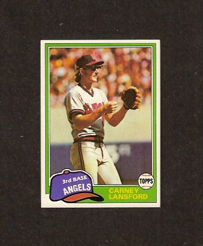 Carney Lansford 1981 Topps Baseball (Boston Red Sox) (California Angels) (Los Angeles Angels) (Oakland A's)