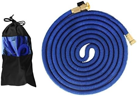PROFESSIONAL BLUE 50FT" HEAVY DUTY With Cloth Bag -TRIPLE Latex Core- Expandable &amp; Flexible Garden Hose- Warranty Included