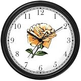 515CVmIe8xL. SL160  Peach Colored Rose   Flower Wall Clock by WatchBuddy Timepieces