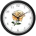 Peach Colored Rose - Flower Wall Clock by WatchBuddy Timepieces (White Frame)