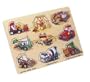 Wooden Construction 9-piece Peg Puzzle