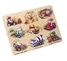 Wooden Construction 9-piece Peg Puzzle