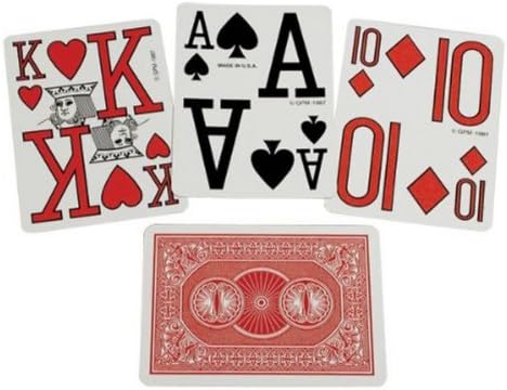 Marinoff Low Vision Poker Size Playing Cards ** 2 DECKS ** Blue/Red