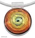Dichroic art glass choker, 'Solar Labyrinth'