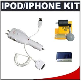 Click here to buy CTA Multifunctional 4 Way Home and Car Charger + Accessory Kit for Apple iPhone, touch,... by CTA.