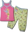 Tinkerbell "Minx" 2 piece capri set for junior girls in Mint Green and Pink - CLEARANCE PRICE