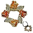Rose Wreath Crystal Rhinestone Gold-Tone Brooch Pin - Gold