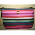 Coach Multi Colored Stripe Large Chubby Large Makeup Case Bag Style # 60580