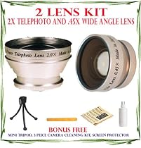 2x Telephoto Lens and .45x Wide Angle Lens W/macro (Close Up) for Canon Powershot 520, Powershot 600, Powershot A10, Powershot A100, Powershot A20, Powershot A200, Powershot A30, Powershot A300, Powershot A310, Powershot A40, Powershot A400, Powershot A410, Powershot A420, Powershot A430, Powershot A450, Powershot A460, Powershot A470, Powershot A5, Powershot A5 Zoom, Powershot A50, Powershot A510, Powershot A520, Powershot A530, Powershot A540, Powershot A550, Powershot A560, Powershot A570 Is, Powershot A580, Powershot A590 Is, Powershot A60, Powershot A610, Powershot A620, Powershot A630, Powershot A640, Powershot A650 Is, Powershot A70, Powershot A700, Powershot A710 Is, Powershot A720 Is, Powershot A75, Powershot A80, Powershot A85, Powershot A95, Powershot 520, Powershot 600, Powershot A10, Powershot A100, Powershot A20, Powershot A200, Powershot A30, Powershot A300, Powershot A310, Powershot A40, Powershot A400, Powershot A410, Powershot A610, Powershot A620, Powershot A630, Powershot A640, Powershot A650 Is, Powershot A70, Powershot A700, Powershot A710 Is, Powershot A720 Is, Powershot A75, Powershot A80