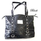 New!! Authentic Baby Phat Embossed Tote Black Handbag.purse.nwt