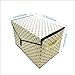 Storage Box, Foldable Non-woven Fabric Flip Top Lidded, White, Middle